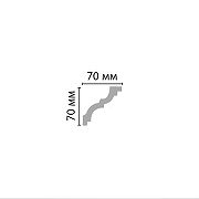 Карниз гибкий Decomaster 96257 FL 2400x70x70 мм-1