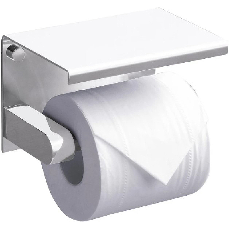Держатель туалетной бумаги Rush Edge ED77141White с полкой Белый держатель туалетной бумаги rush flores fl08111b