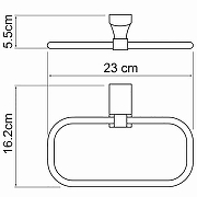 Кольцо для полотенец WasserKRAFT Leine K-5060 Хром-2