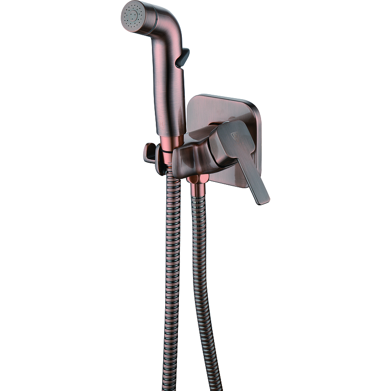 гигиенический душ со смесителем rush capri ca1435 99black черный матовый Гигиенический душ со смесителем Rush Capri CA1435-99Rbronze Бронза