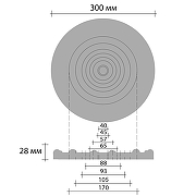 Розетка потолочная Decomaster DM-0400 300x28x300 мм-1