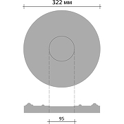 Розетка потолочная Decomaster 80203 322x30x322 мм-1