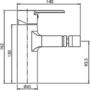 Смеситель для биде Koller Pool Kvadro Arc KA0300 Хром-1