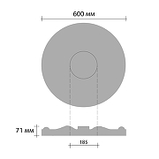 Розетка потолочная Decomaster DR 301 600x71x600 мм-1