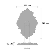 Розетка потолочная Decomaster DR 18A 535x770x50 мм-1