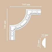 Угловой элемент Decomaster 98013-2 144x144x10 мм-1