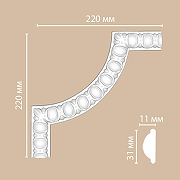 Угловой элемент Decomaster 98885-2 220x220x11 мм-1