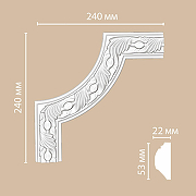 Угловой элемент Decomaster 98102-2 240x240x22 мм-1
