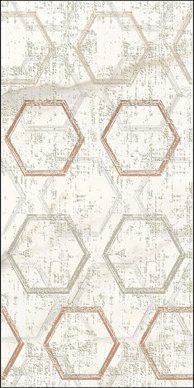 Керамический декор Azori Apulia Oro Hexagone 589002003 31,5х63 см