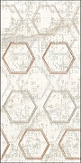 Керамический декор Azori Apulia Oro Hexagone 589002003 31,5х63 см