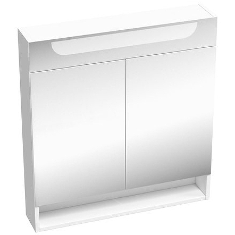 Зеркальный шкаф Ravak MC Classic II 70 X000001470 с подсветкой Белый глянцевый зеркальный шкаф санта стандарт 70 с подсветкой белый