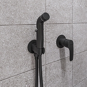 Гигиенический душ со смесителем Iddis Ray RAYBLR2i08 Черный матовый-1