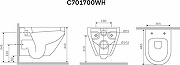 Комплект унитаза AM.PM Spirit FlashClean C701700WH+C707857WH с сиденьем Микролифт и инсталляцией Jacob Delafon E29025-NF+E4316-CP с клавишей смыва Хром-15