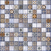 Керамогранит Lasselsberger Ceramics Орнелла мозаика синий 30x30 см