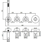 Смеситель для душа Paffoni Modular Box MDE000CR с термостатом Хром-1