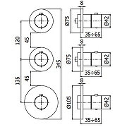 Смеситель для душа Paffoni Modular Box MDE018CR с термостатом Хром-2