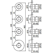 Смеситель для душа Paffoni Modular Box MDE019NO с термостатом Черный матовый-1