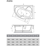 Акриловая ванна Vayer Azalia 170x105 R Гл000006729 без гидромассажа-7