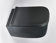 Комплект унитаза с инсталляцией Valsir Meg11Pro KIT VSBM 5486NEMT Slim P1 с сиденьем Микролифт и Черной матовой клавишей смыва-2