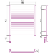 Электрический полотенцесушитель Сунержа Модус 3.0 600х500 L 00-5700-6050 Хром-8