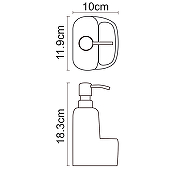 Дозатор для жидкого мыла WasserKRAFT K-8499BLACK с емкостью для губки Черный матовый-1