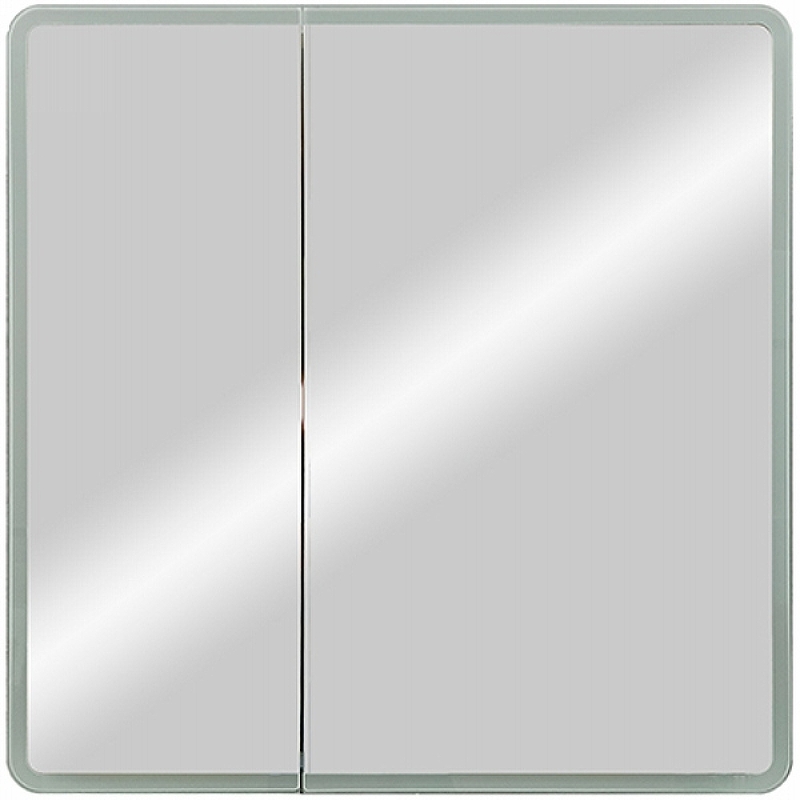 цена Зеркальный шкаф Avanti 80 R 7244 с подсветкой Белый глянец