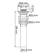 Донный клапан WasserKRAFT A249 Click-Clack Хром-1