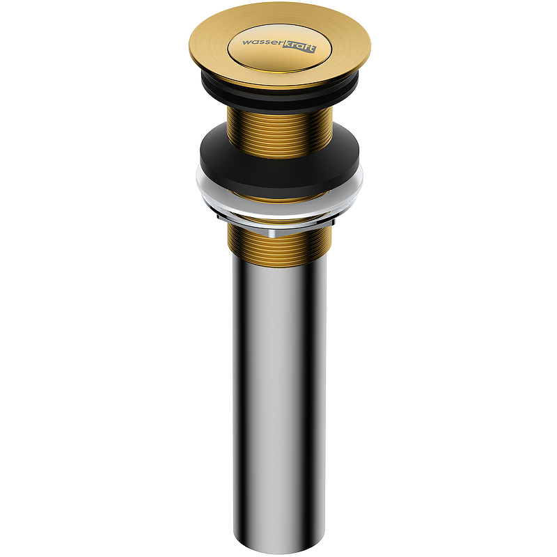 Донный клапан WasserKRAFT A252 Click-Clack Золото матовое донный клапан abber af0010mrg click clack розовое золото матовое
