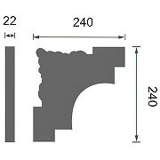Угловой элемент молдинга Перфект AC252-11 22x240x240 мм-2