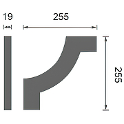 Угловой элемент молдинга Перфект AC258-12 19x255x255 мм-2