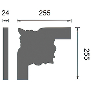 Угловой элемент молдинга Перфект AC258-13 24x255x255 мм-2