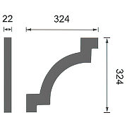 Угловой элемент молдинга Перфект AC258-14 22x324x324 мм-2
