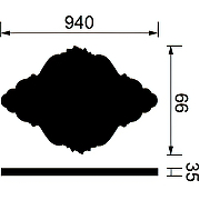 Розетка потолочная Перфект B2023 660x35x940 мм-3
