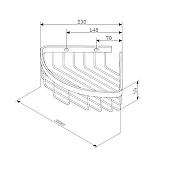 Полка корзина AM.PM Sense L A7452222 угловая Черная матовая-6