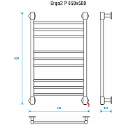 Электрический полотенцесушитель Energy Ergo2 P 850x500 EETRGRANP0805000000 Черный матовый-2