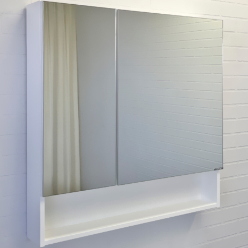 Зеркальный шкаф Comforty Никосия 80 00-00011198 Белый глянцевый шкаф зеркальный подвесной 60x72 см цвет белый