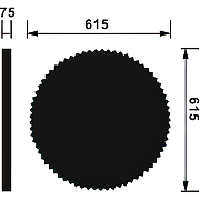 Розетка потолочная Перфект B3120 615x75x615 мм-2