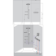 Смеситель для душа Hansgrohe RainSelect 15380140 с термостатом Шлифованная бронза-4