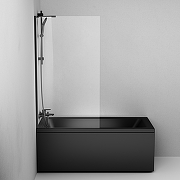 Шторка на ванну AM.PM Gem 80 W90BS-080-140BT профиль Черный матовый стекло прозрачное-4