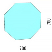 Зеркало Corozo Каре 70 V SD-00000962 с подсветкой с сенсорным выключателем-3