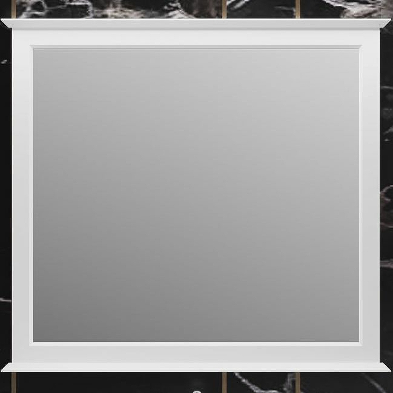 Зеркало Opadiris Кантара 105 00-00003714 Белое матовое комод венеция 4 и зеркало настенное цвет белый арктик матовый деним матовый