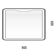 Зеркало Corozo Орли 80 SD-00000920 с подсветкой с сенсорным выключателем-3