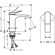 Смеситель для раковины Hansgrohe Vivenis 75020670 Черный матовый-7