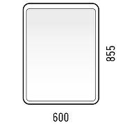 Зеркальный шкаф Corozo Рино 60 SD-00000964 с подсветкой Белый-3