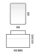 Зеркальный шкаф Corozo Рино 60 SD-00000964 с подсветкой Белый-4