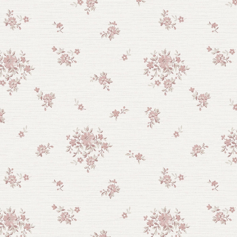 Обои DID Trend Art R75031-2 Винил на флизелине (1,06*10,05) Белый/Розовый, Цветы