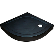 Душевой поддон из искусственного камня Ravak Elipso Pro 80х80 XA234401010BM Черный матовый-1