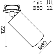 Встраиваемый светильник Maytoni Ceiling Wall Focus S C049CL-1WBZ Белый Бронза матовая-2