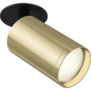 Встраиваемый светильник Maytoni Ceiling Wall Focus S C049CL-1BG Черный Золото
