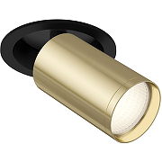 Встраиваемый светильник Maytoni Ceiling Wall Focus S C048CL-1BG Черный Золото